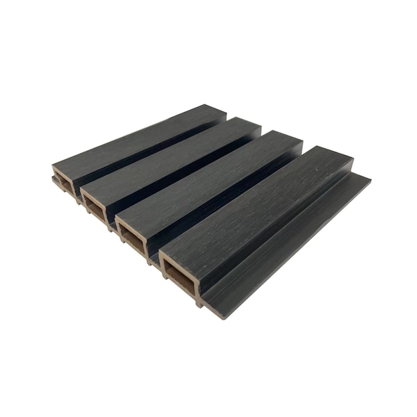 Ejoy Exterior Shiplap Slat Wall Siding Panels for Outdoors, 8.5 x 94.5 x 1, Set of 3, 3PK JE23_01-Black - main